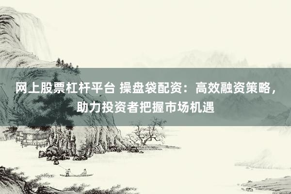 网上股票杠杆平台 操盘袋配资：高效融资策略，助力投资者把握市场机遇