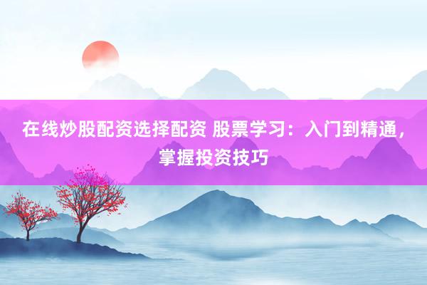 在线炒股配资选择配资 股票学习：入门到精通，掌握投资技巧