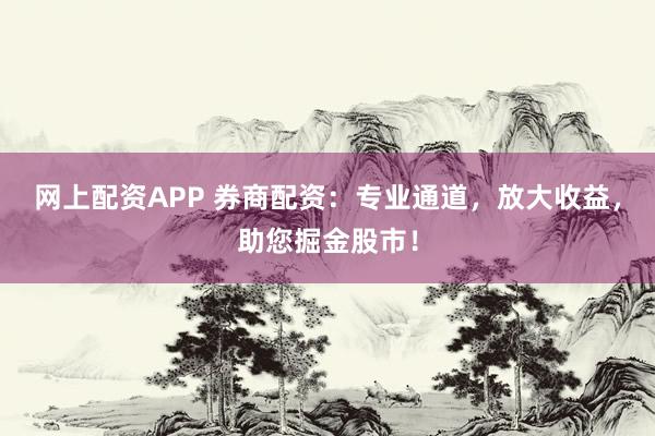 网上配资APP 券商配资：专业通道，放大收益，助您掘金股市！