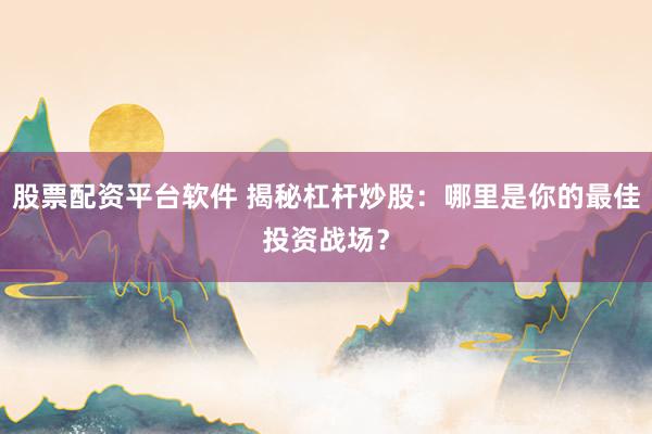 股票配资平台软件 揭秘杠杆炒股：哪里是你的最佳投资战场？